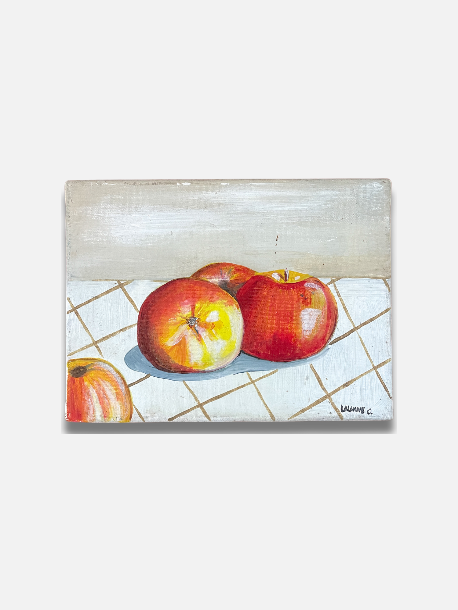 Apples on a Checkered Tablecloth