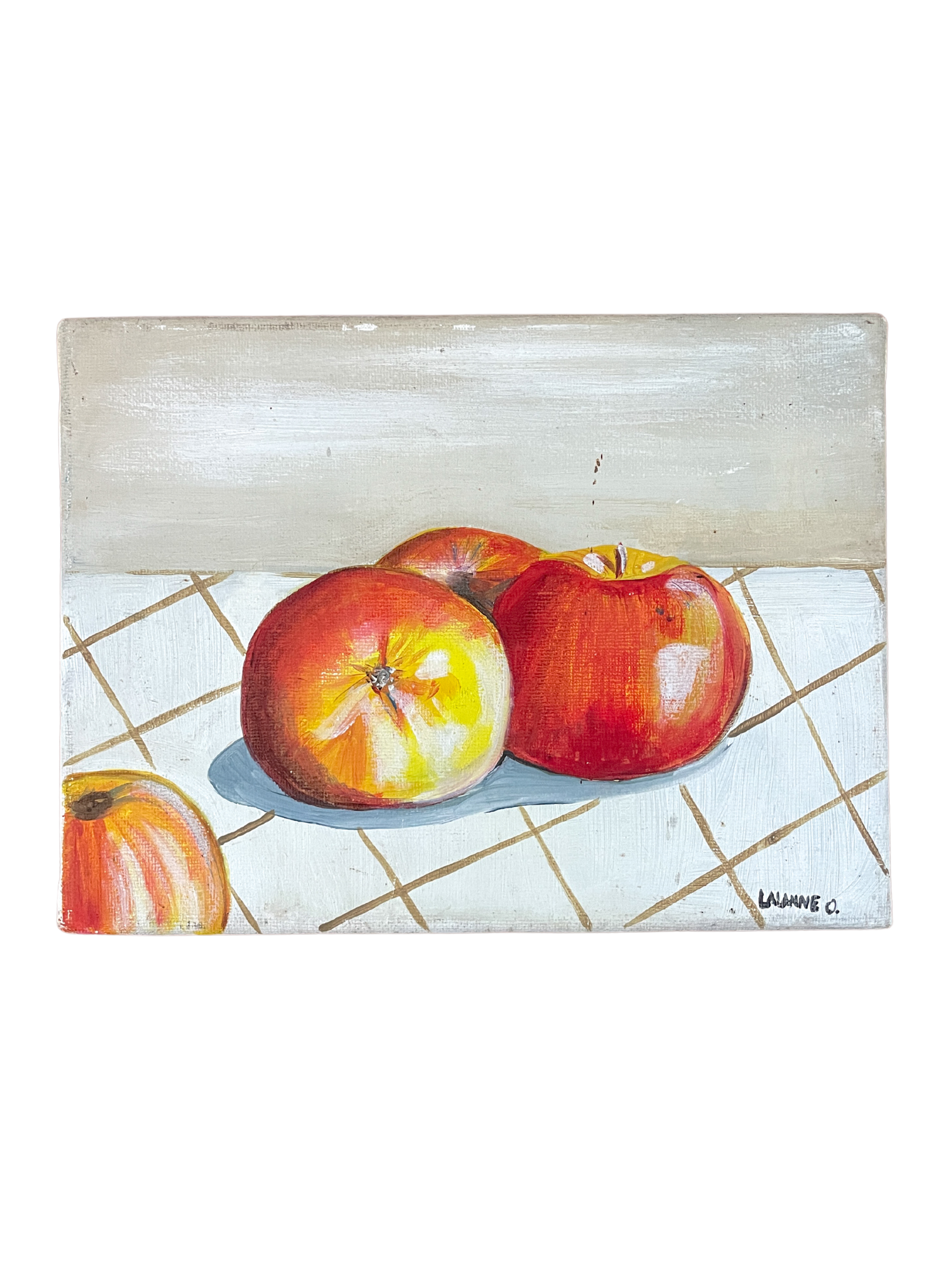 Apples on a Checkered Tablecloth