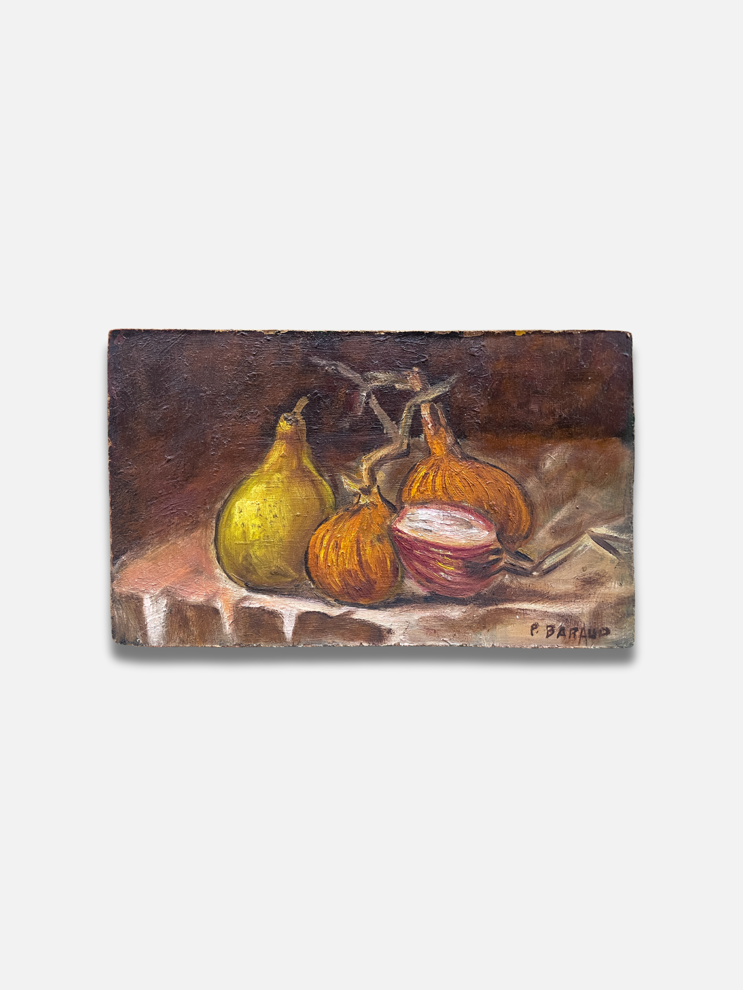 Pears and Onions Still Life