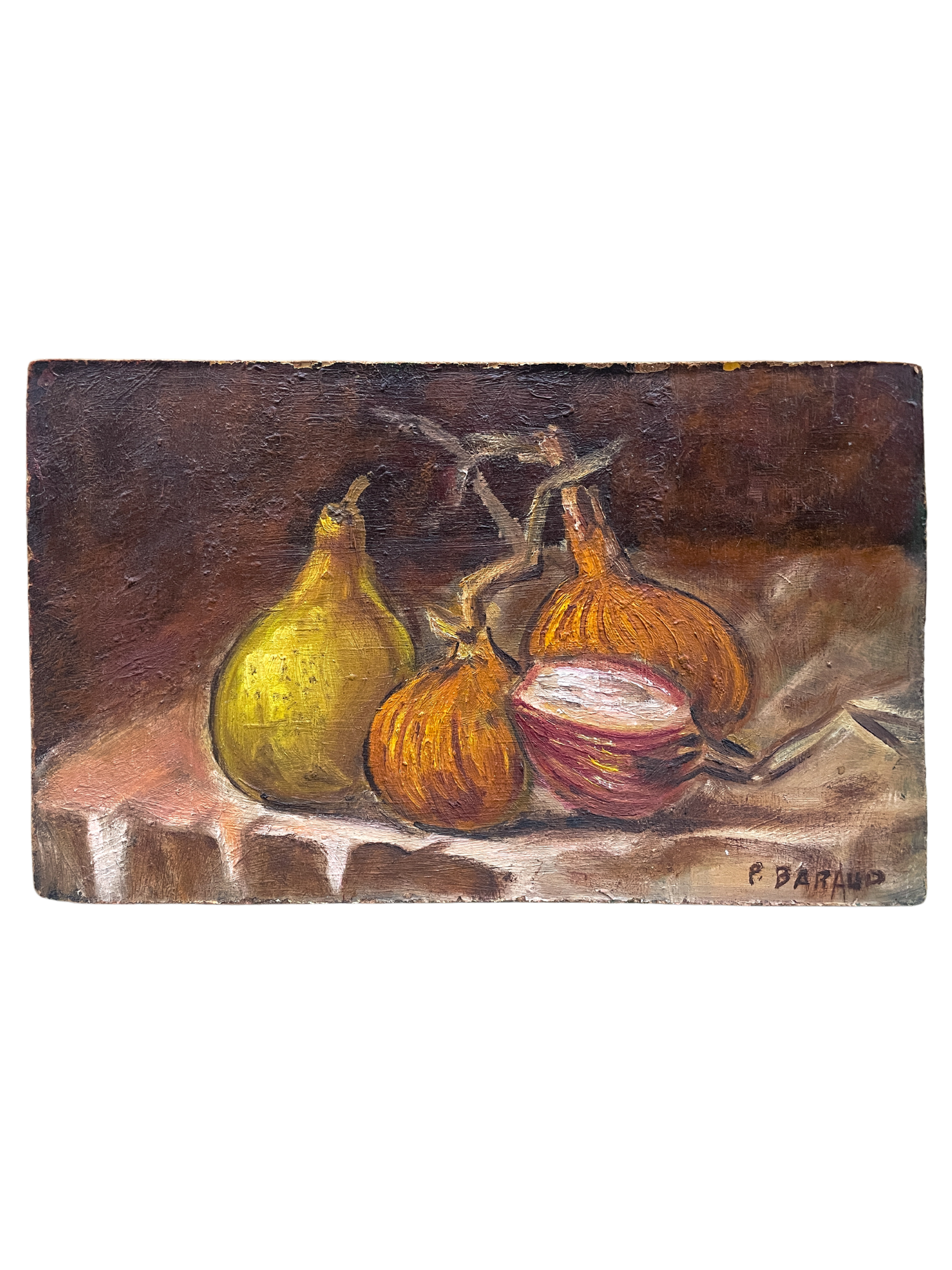 Pears and Onions Still Life